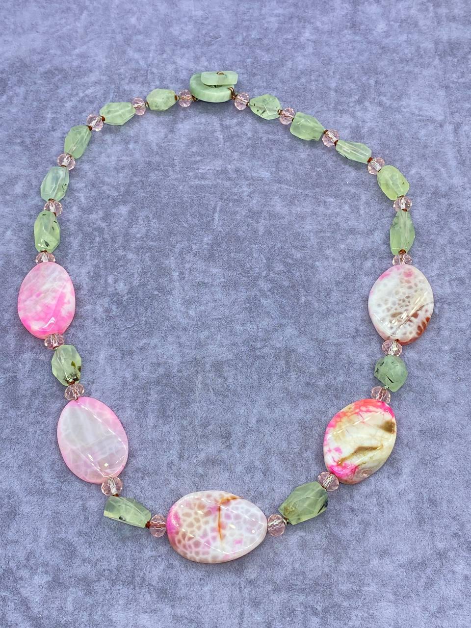 Бусы агат 52 см Разноцветный (9969)