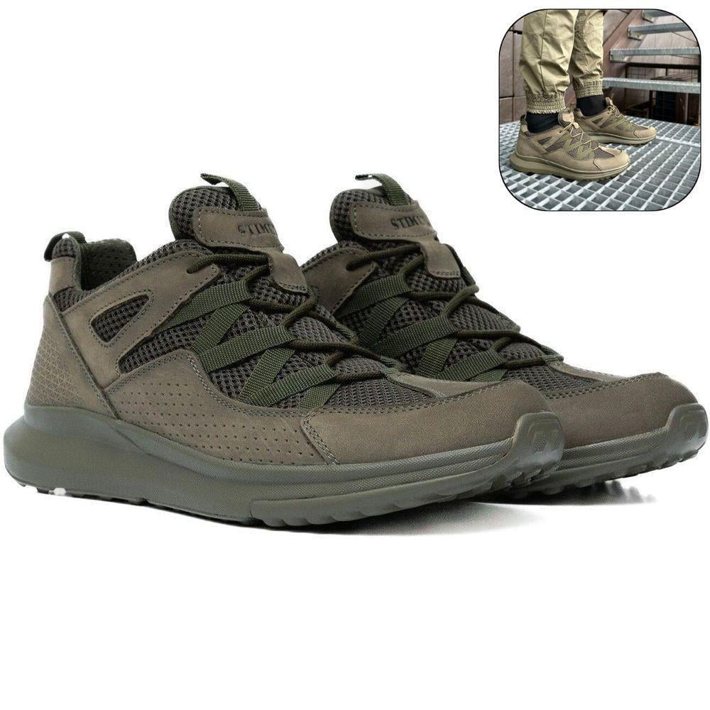 Кроссовки туристические Стимул Райдер р. 45 лето/облегченные Оливковый - фото 2