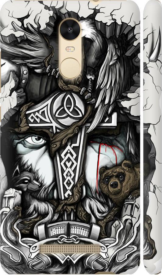 Чехол на Xiaomi Redmi Note 3 pro Тату Викинг (4098c-335-42517)