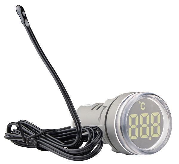 Светосигнальная арматура АСКО-УКРЕМ с индикатором температуры серии U-ADM-T круглая ᴓ22 мм Белый (00000055215)