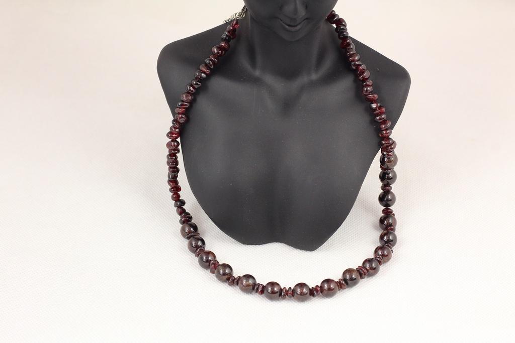 Бусы из граната с натуральными речными жемчужинами 55 см (28602230) Бусы из граната с натуральными речными жемчужинами 55 см (28602230)