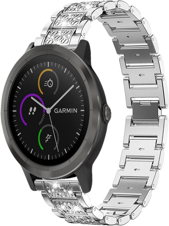 Браслет металевий Glam для Garmin Vivoactive 3 Silver (32785-59)