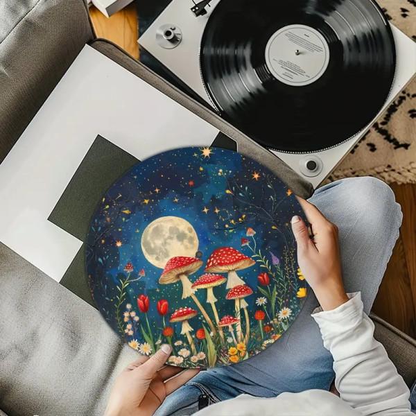 Сліпмат для вінілового програвача з повсті Мухомори - фото 2 Сліпмат для вінілового програвача з повсті Мухомори - фото 2