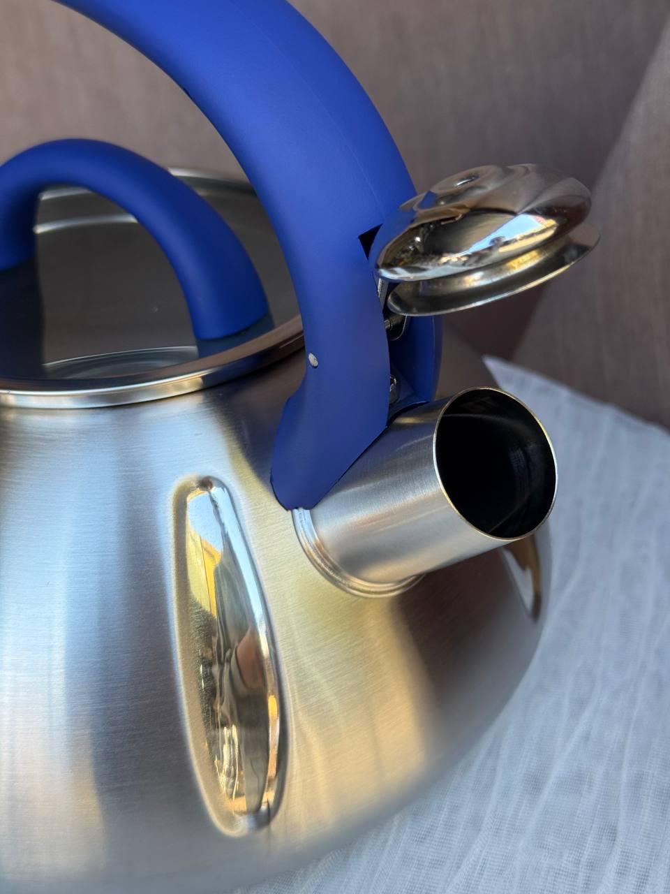 Чайник со свистком Unique из нержавеющей стали 3л Синий (UN-5303) - фото 6 Чайник со свистком Unique из нержавеющей стали 3л Синий (UN-5303) - фото 6