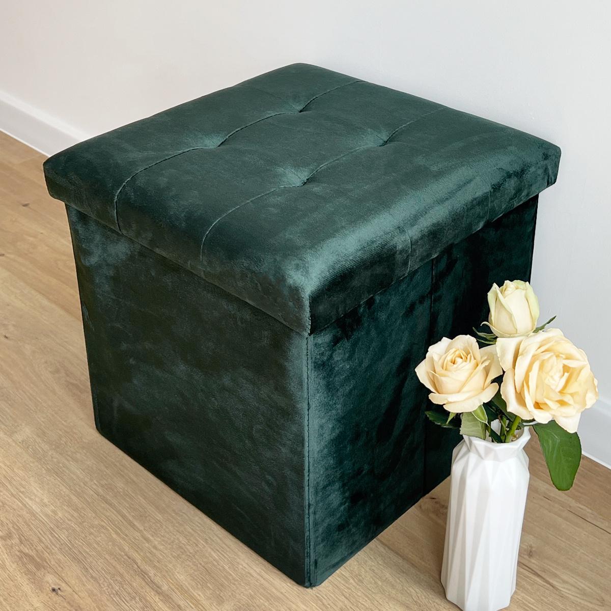 Пуф для зберігання велюровий MVM TH-05 Зелений (TH-05 GREEN) - фото 10 Пуф для зберігання велюровий MVM TH-05 Зелений (TH-05 GREEN) - фото 10