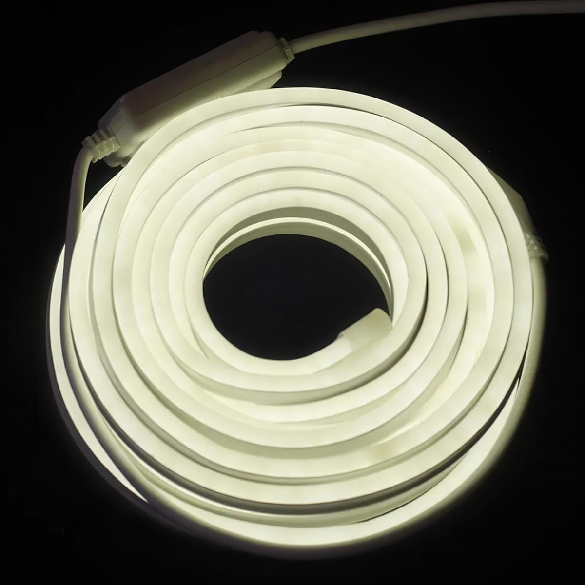 Лента гибкая неоновая 8 м двухсторонняя 120 LED/м IP65 Белый (SZ-1740-03)