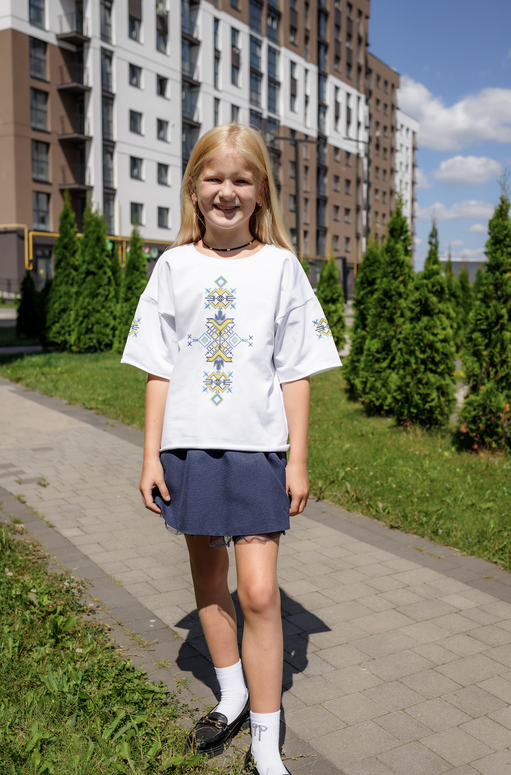 Вышиванка детская Koala fashion вышитая крестиком р. 134 Белый Вышиванка детская Koala fashion вышитая крестиком р. 134 Белый