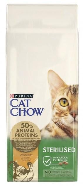 Сухой корм для кошек Purina Cat Chow Sterilised с индейкой 1,5 кг (7613287329516)