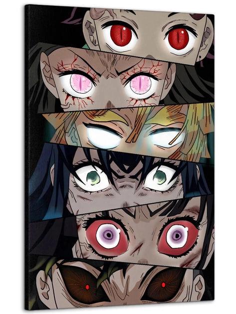 Картина на холсте DK Аниме Клинок рассекающего демонов Глаза Коллаж 50x70 см (MK10070_G)