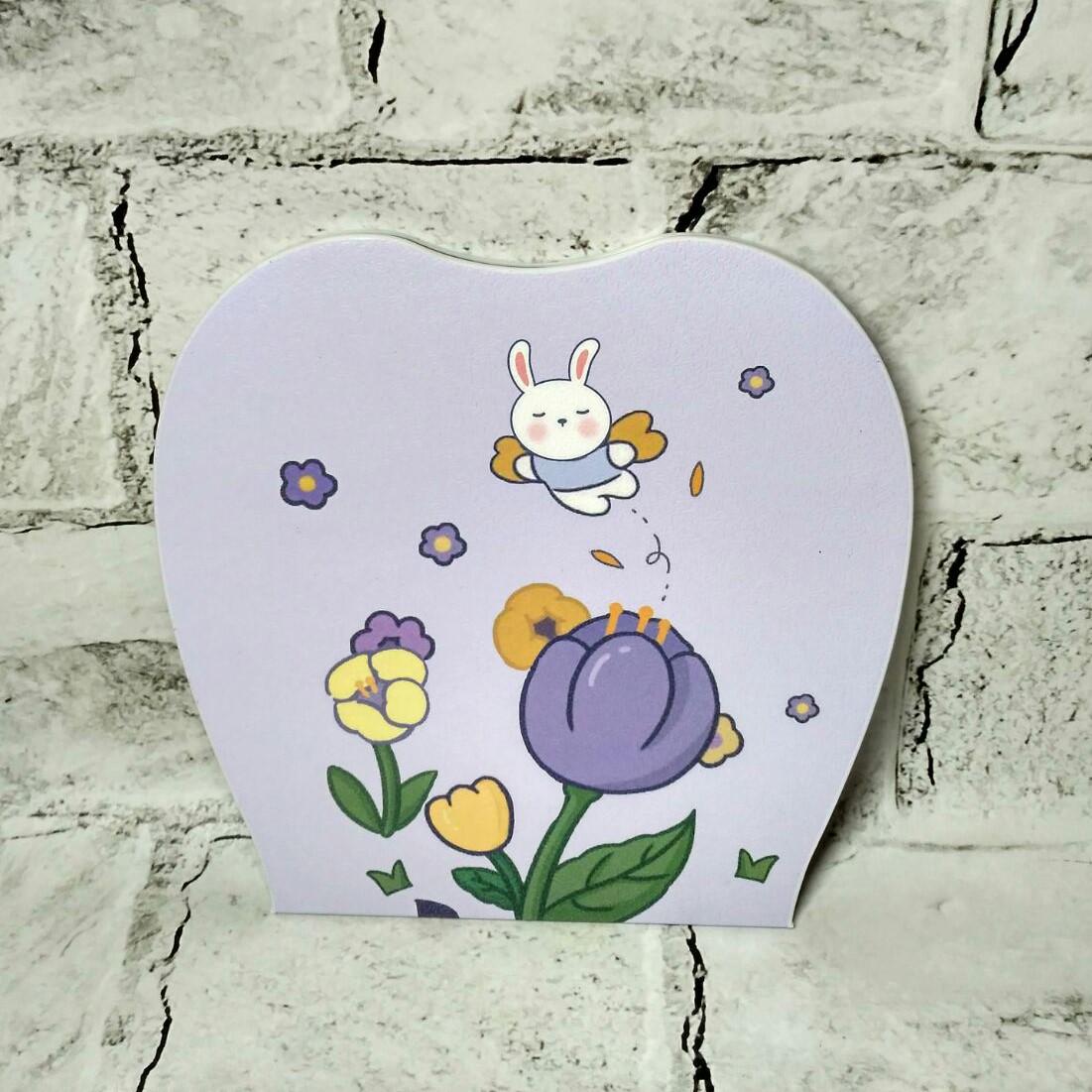 Зеркало настольное дорожное Сердце 18х18 см Сиреневый (23-291-2	)