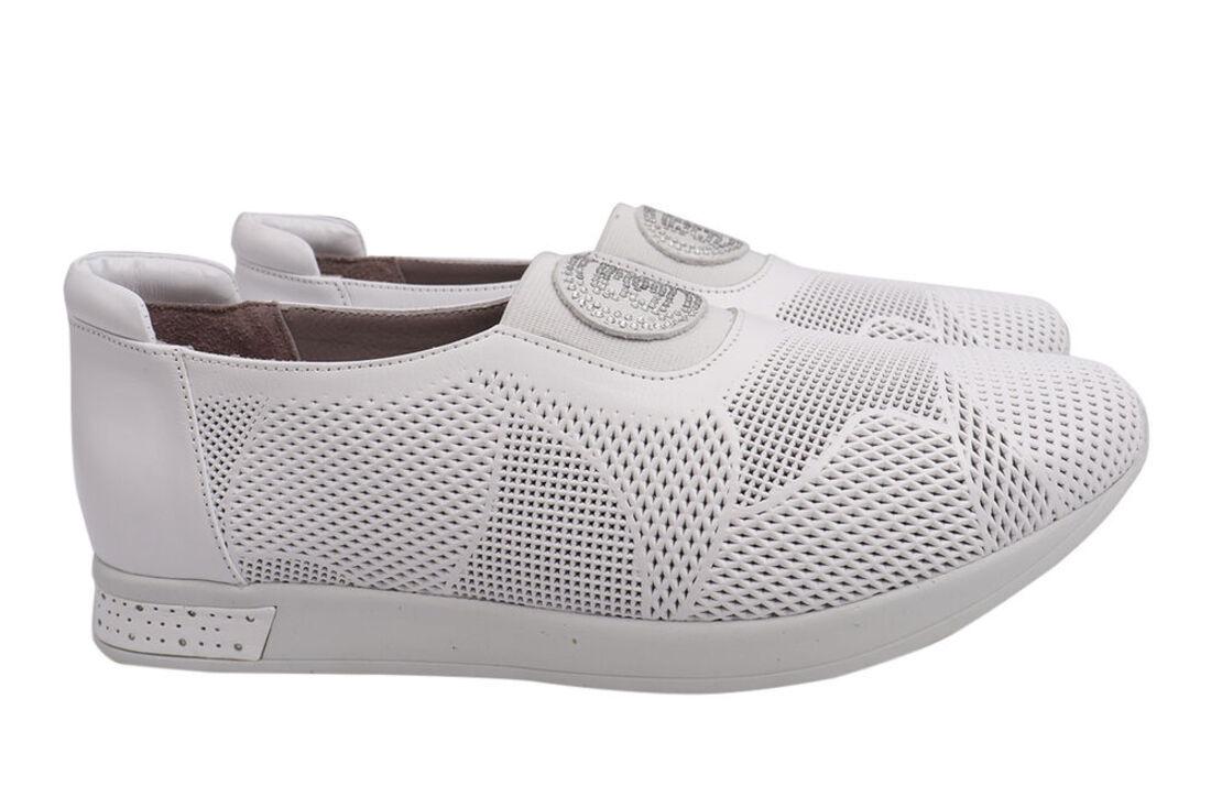 Туфлі жіночі Aquamarin зі шкіри на низькому ходу р. 37 Білий (1932-21DTC)