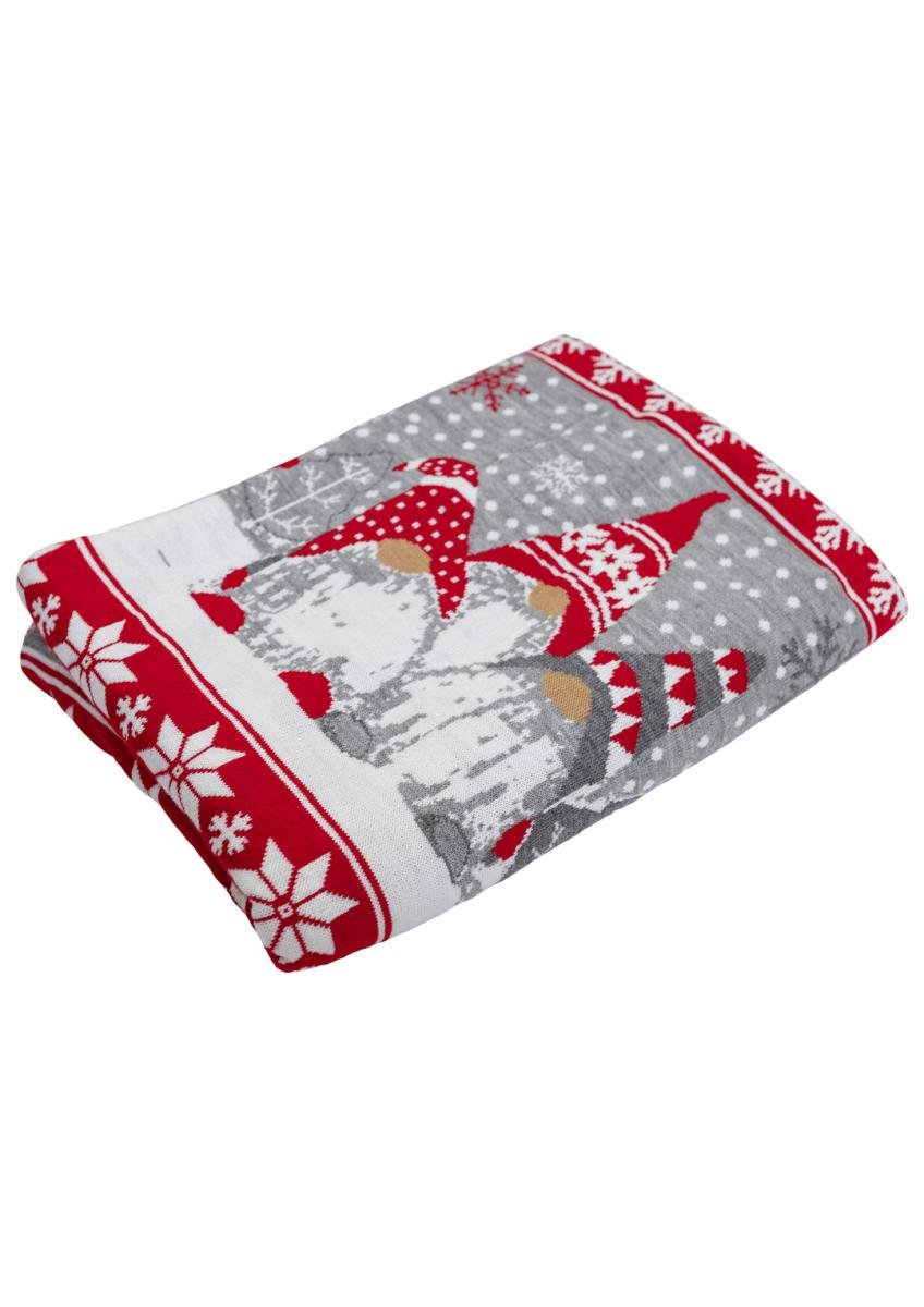 Плед вязаный Веселые гномы 90х130 см серый (037813) - фото 6 Плед вязаный Веселые гномы 90х130 см серый (037813) - фото 6