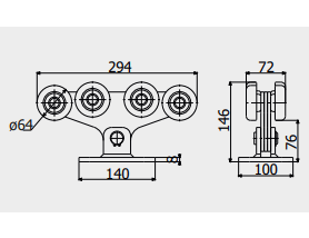 Каретка несуча Roll Grand для воріт до 800 кг - фото 2 Каретка несуча Roll Grand для воріт до 800 кг - фото 2