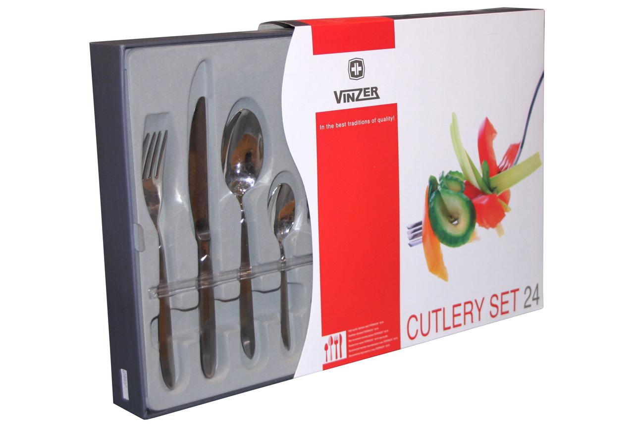Набір столових приборів Vinzer Nocturne 24 предмета (89101) - фото 6 Набір столових приборів Vinzer Nocturne 24 предмета (89101) - фото 6