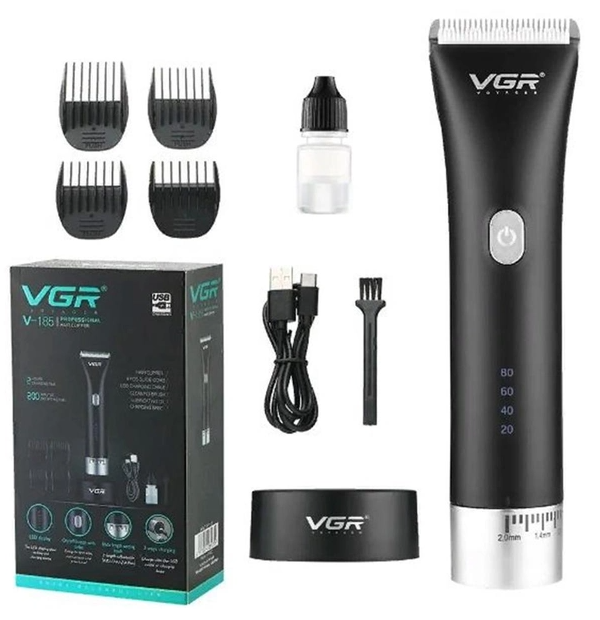 Машинка для стрижки професійна VGR VGR-185 акумуляторна 4 насадки (17751183)