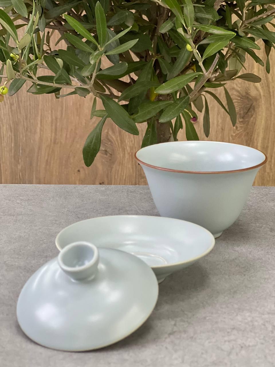 Гайвань порцелянова для чайної церемонії 170 мл Блакитний (OS-TC032-3) - фото 3