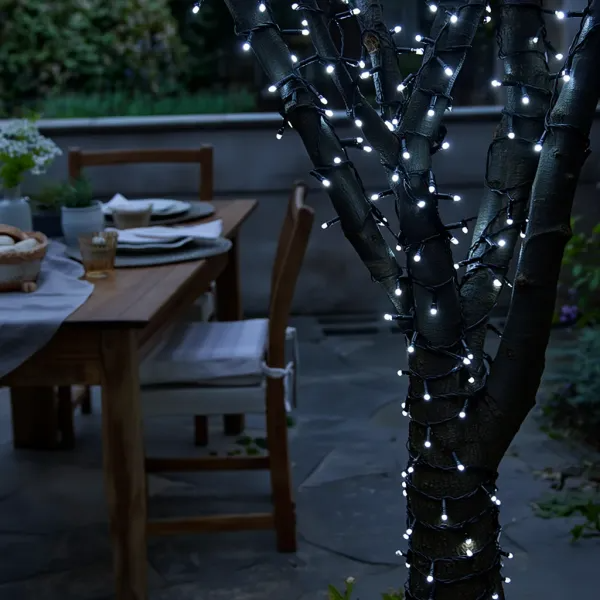 Гирлянда нить уличная 300 LED 30 м на солнечной батарее черная нить с пультом ДУ Белый - фото 3 Гирлянда нить уличная 300 LED 30 м на солнечной батарее черная нить с пультом ДУ Белый - фото 3