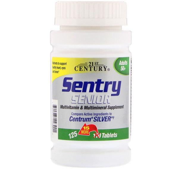 Витаминно-минеральный комплекс для мужчин 21st Century Sentry Senior Multivitamin & Multimineral 50+ 125 Tabs