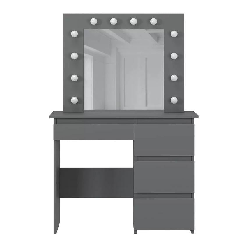 Столик для макіяжу з дзеркалом та підсвічуванням Beauty 94x140/75x43 см Графіт (TB31070700000)