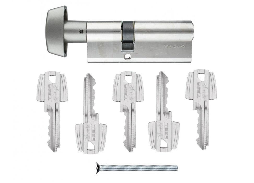 Цилиндр латунный TESA ASSA ABLOY Т30x40 70 мм 5 ключей NI с вертушкой Никель (ЗС055) - фото 2 Цилиндр латунный TESA ASSA ABLOY Т30x40 70 мм 5 ключей NI с вертушкой Никель (ЗС055) - фото 2