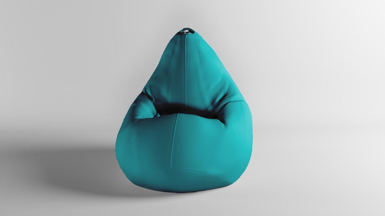 Бескаркасное кресло-мешок SkyPuff MEGA Груша Оксфорд 600D.PU.WR 272 XXXL 160х120 см Темно-зеленый (160031)