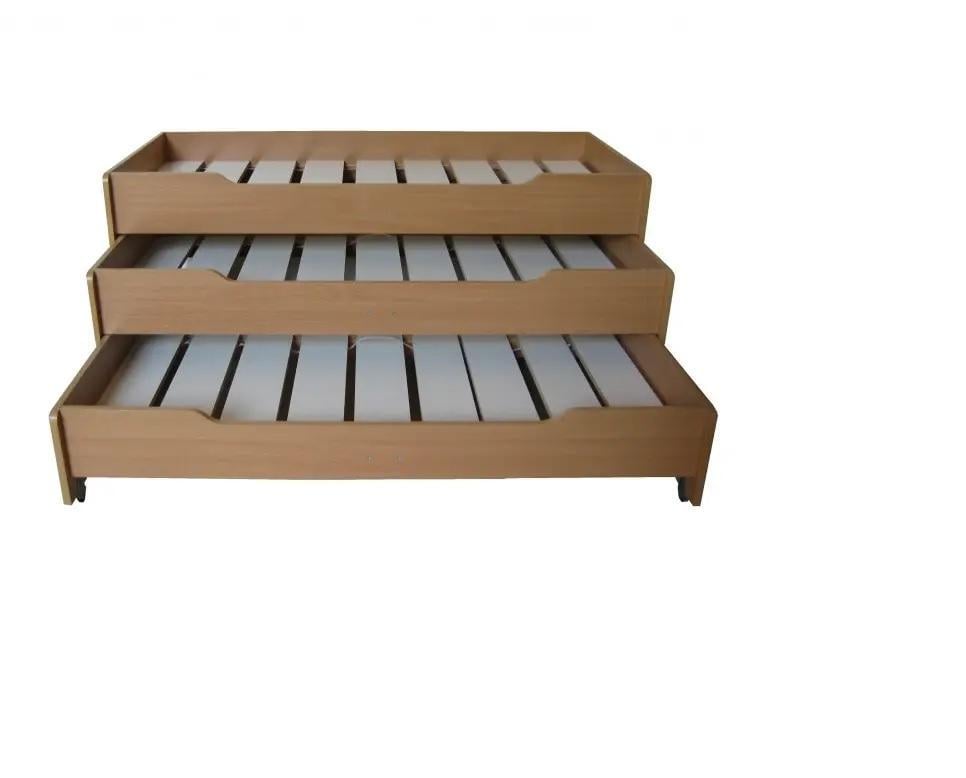 Кровать трехъярусная Эконом для дошкольных учреждений модель Бук