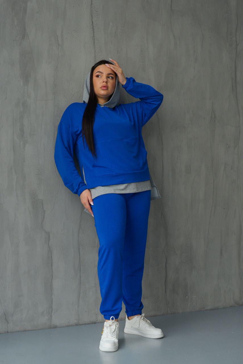 Костюм женский спортивный Имитация р. 60-62 Синий (14-5224 9)