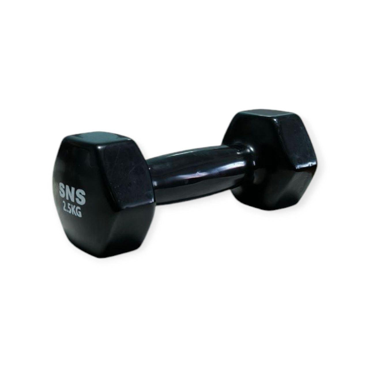 Гантели для фитнеса SNS виниловые 2,5 кг 2 шт. Черный