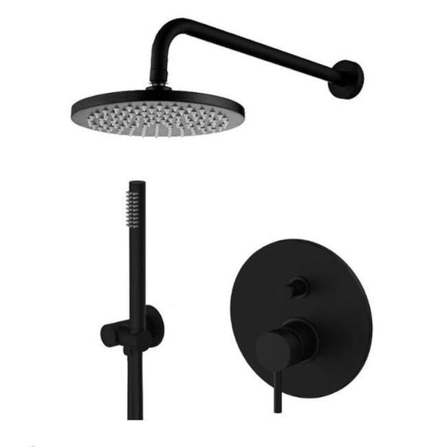 Душевая система скрытого типа Paffoni Light KITLIG015NO с верхним душем Черный (142445)
