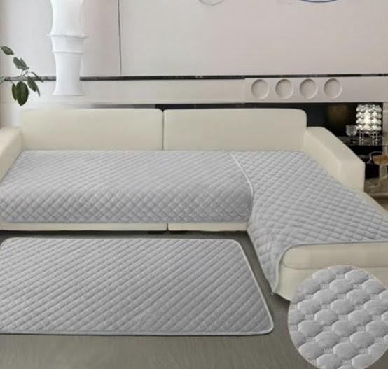 Покривала-накидки на диван та крісла 3в1 Сірий Покривала-накидки на диван та крісла 3в1 Сірий