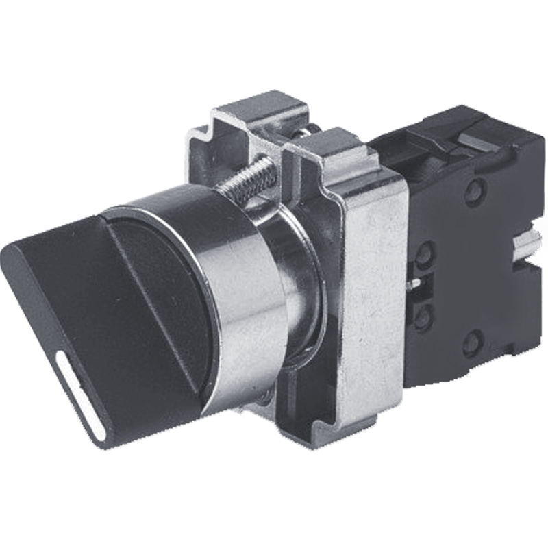 Переключатель CNC LAY5-ВD21 I-O 1NO 22 мм без подсветки 2 положения Черный (Б00029353)