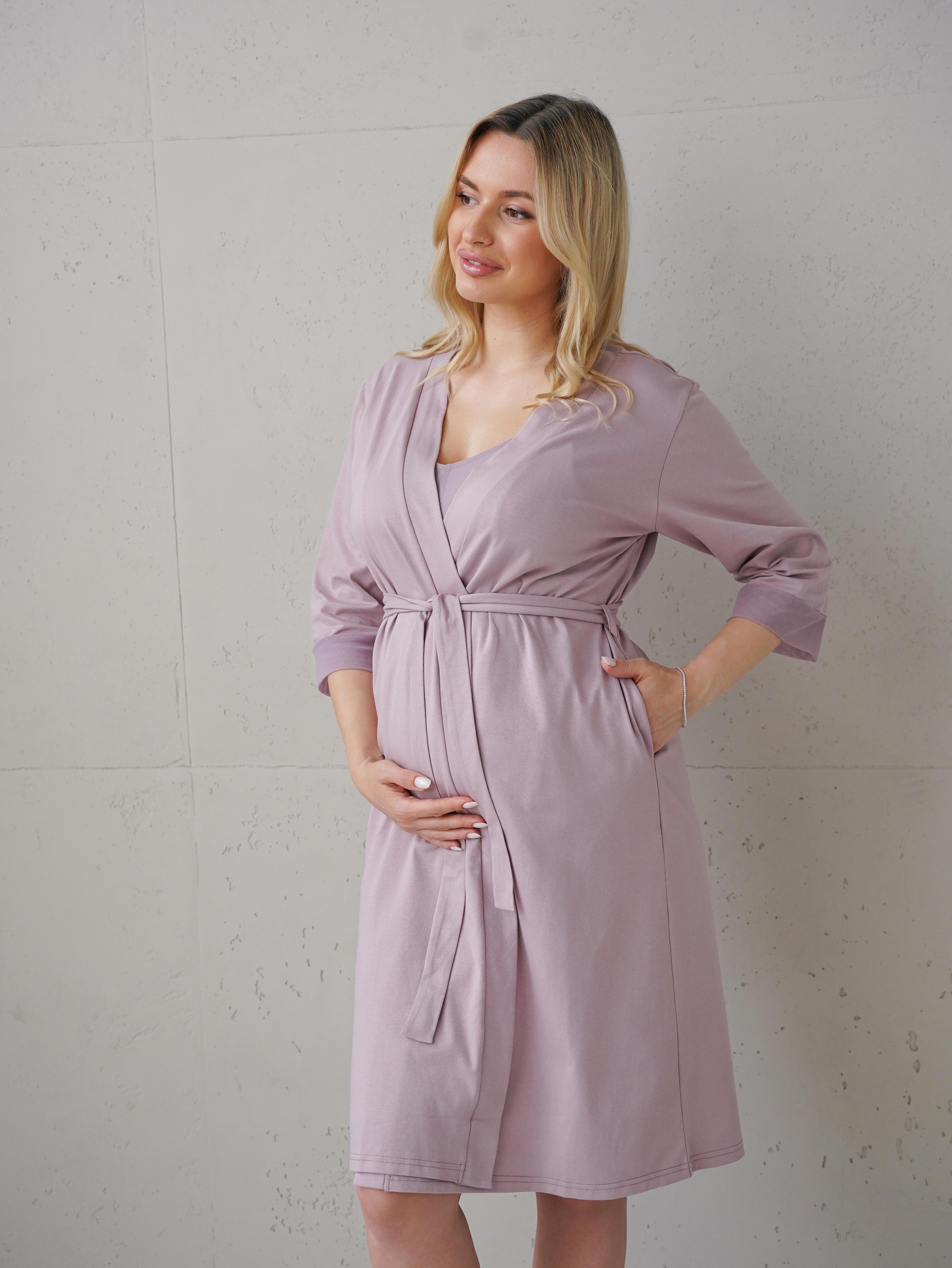 Халат для беременных и кормящих мамочек Soft&Lace р. 48 Аметист (144365)