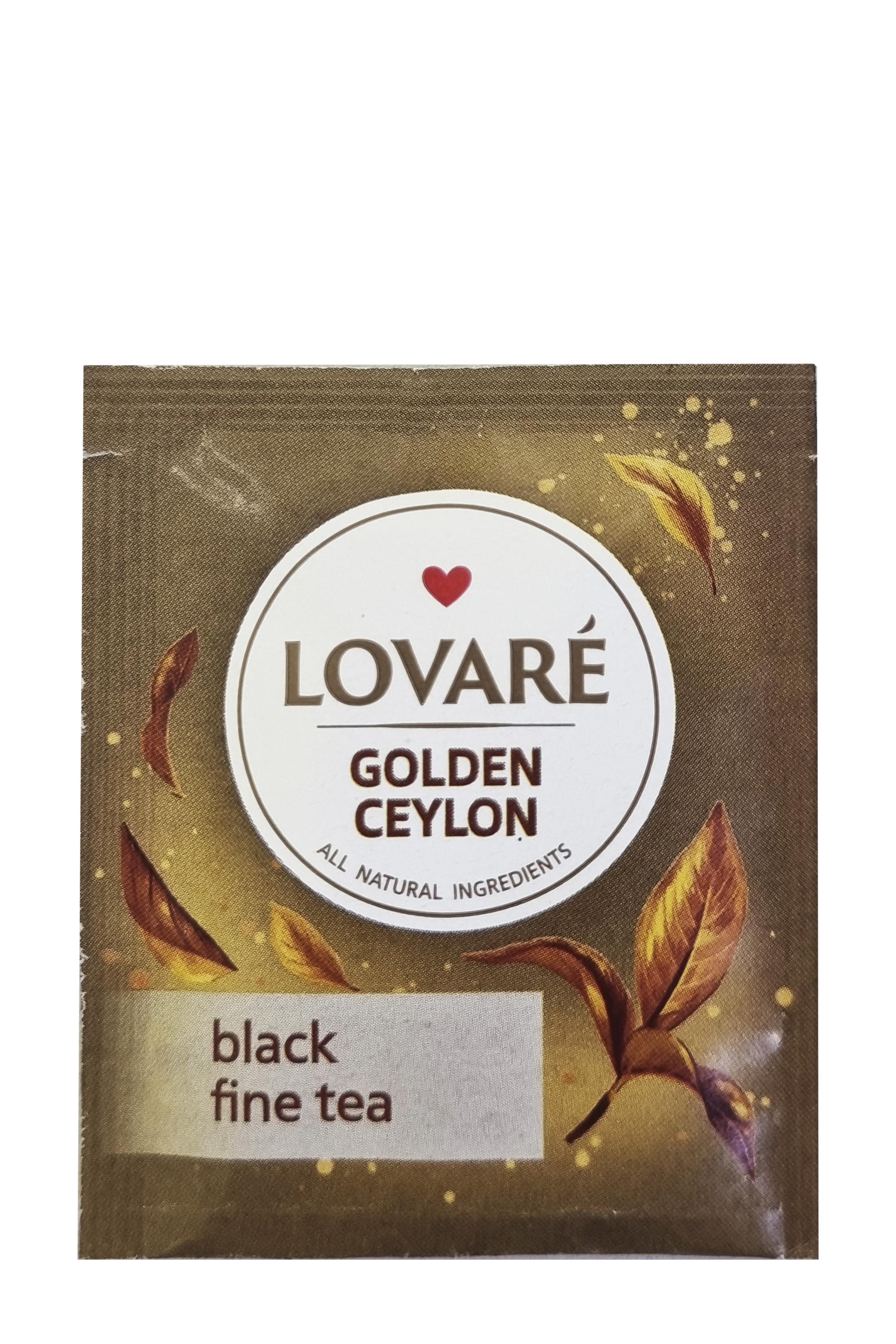 Чай черный Lovare Golden Ceylon в пакетиках 50 шт. 2 г (57589)