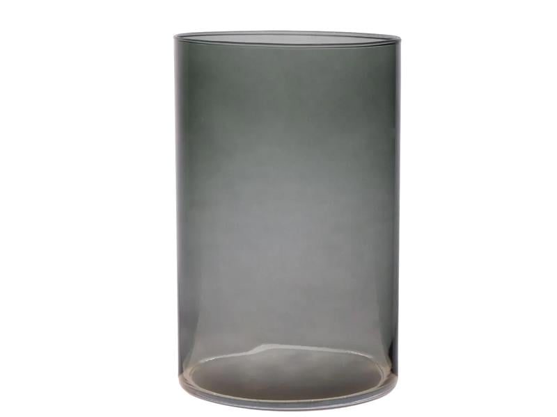Ваза скляна Lefard Essentials Cylinder h 21 см d 14 см Темно-сірий (804-079)