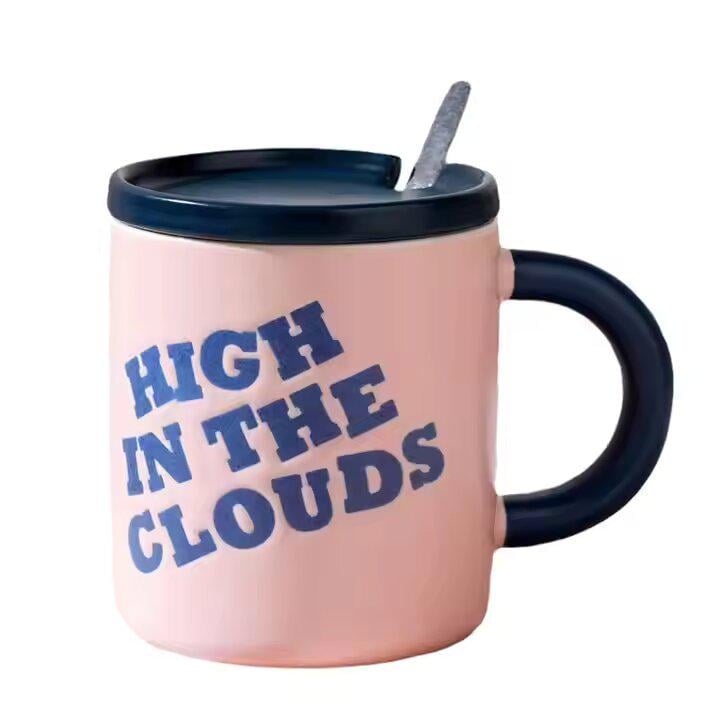 Чашка с крышкой и ложкой Stenson R32288 Wishes керамика 380 мл (610167) Чашка с крышкой и ложкой Stenson R32288 Wishes керамика 380 мл (610167)