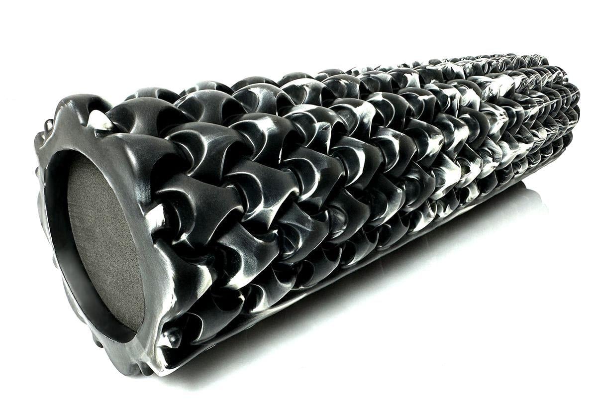 Массажный ролик EasyFit Plexus 45 см Черный/Белый (EF-3341-3-BW)
