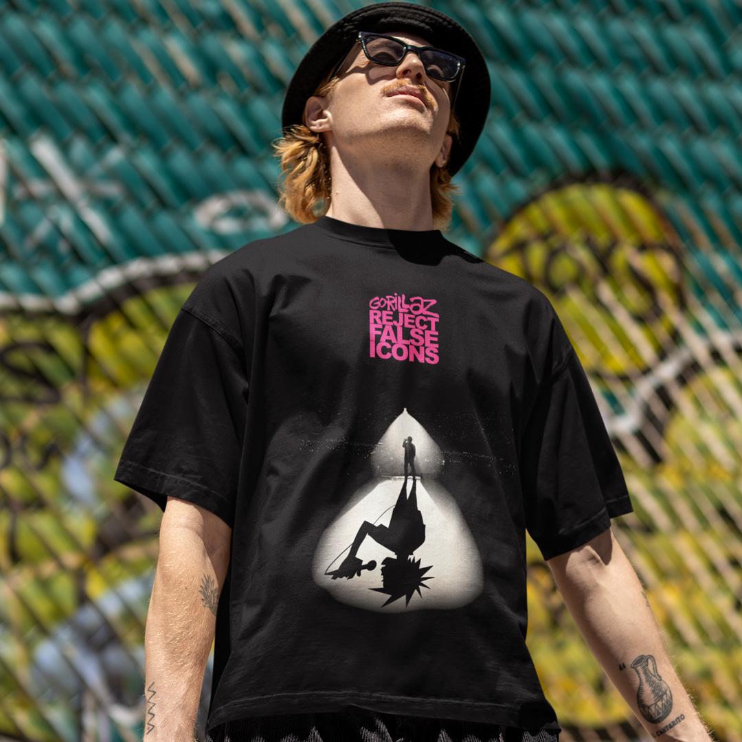 Футболка унисекс Gorillaz Reject False Icons 4XL Черный (0000013049)