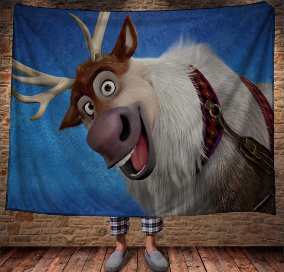Плед с 3D принтом Олень Свен Frozen 150x200 см (epi_0164)