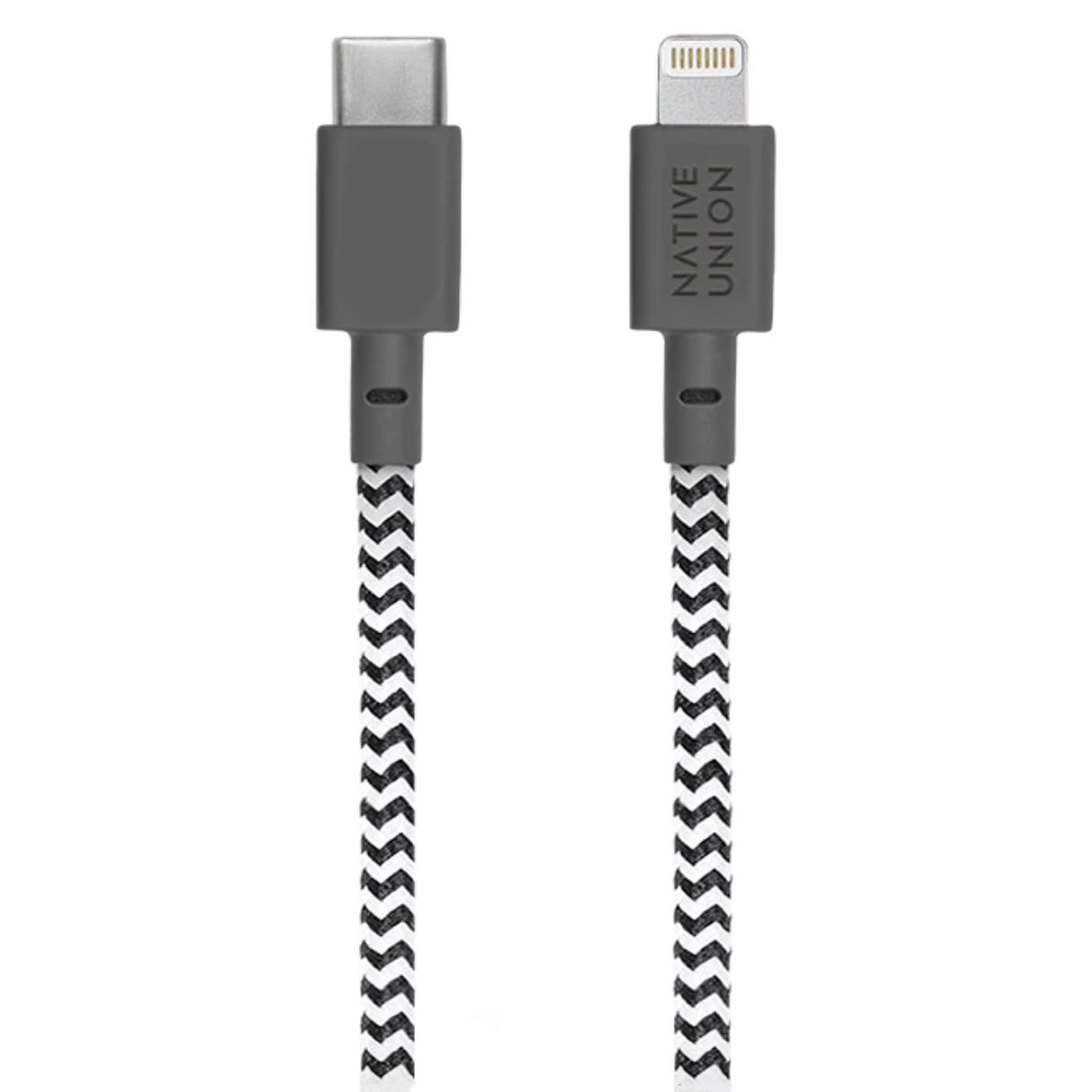 Кабель синхронизации Native Union Belt Cable 1.2m USB-C to Lightning, Zebra (BELT-KV-CL-ZEB-2) - фото 2 Кабель синхронизации Native Union Belt Cable 1.2m USB-C to Lightning, Zebra (BELT-KV-CL-ZEB-2) - фото 2