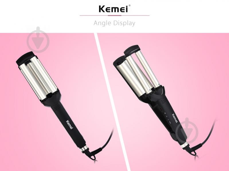 Тройная плойка Kemei Km-2022 - фото 8