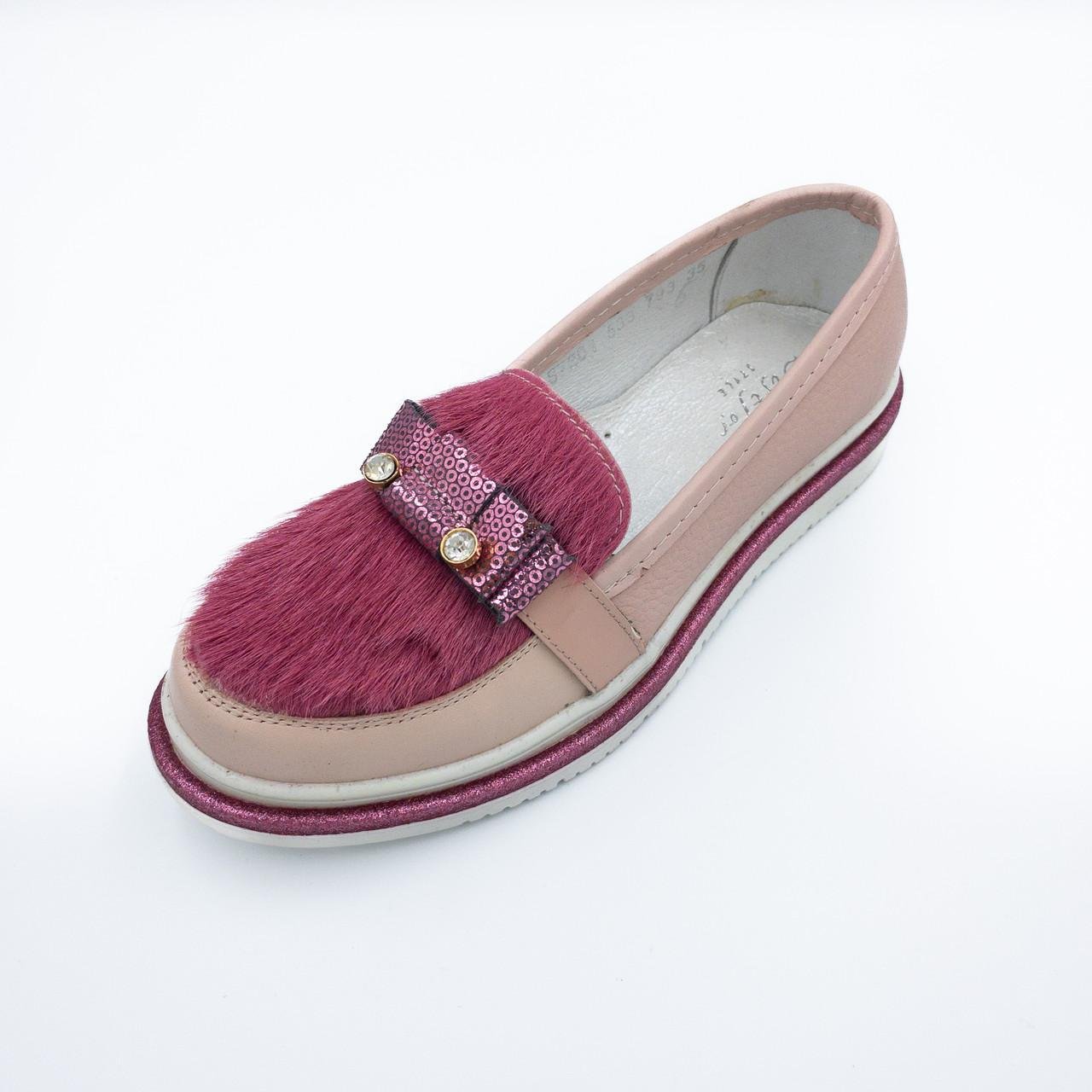 Лоферы для девочки Bistfor кожа р. 35 Розовый (87301/533/793) - фото 3 Лоферы для девочки Bistfor кожа р. 35 Розовый (87301/533/793) - фото 3