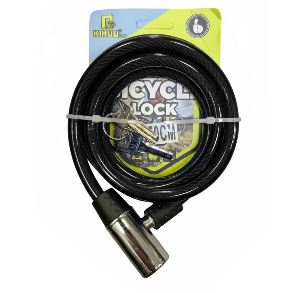 Замок велосипедний тросовий Kihuu Lock 187 1x65 см Black (30167165)