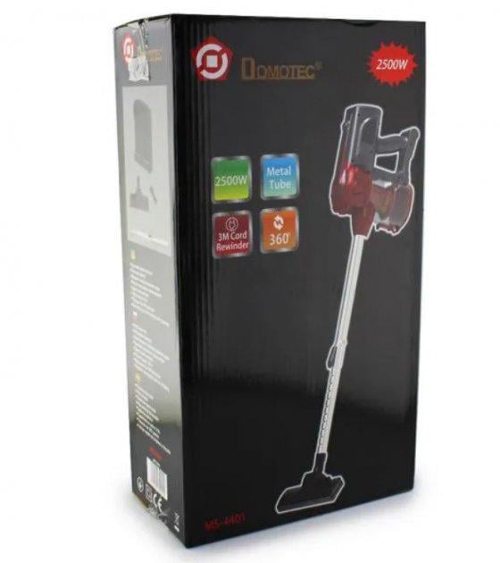 Пылесос ручной вертикальный для сухой уборки Domotec 2500 Вт 440 мм Красный (MS-4401) - фото 7 Пылесос ручной вертикальный для сухой уборки Domotec 2500 Вт 440 мм Красный (MS-4401) - фото 7