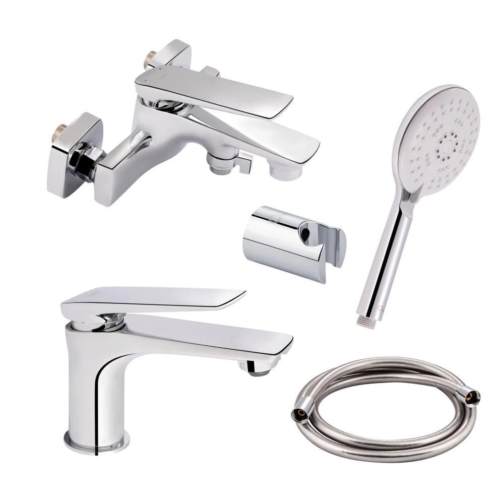 Комплект смесителей для ванны Q-tap Vlasta с душевым гарнитуром (24582412)