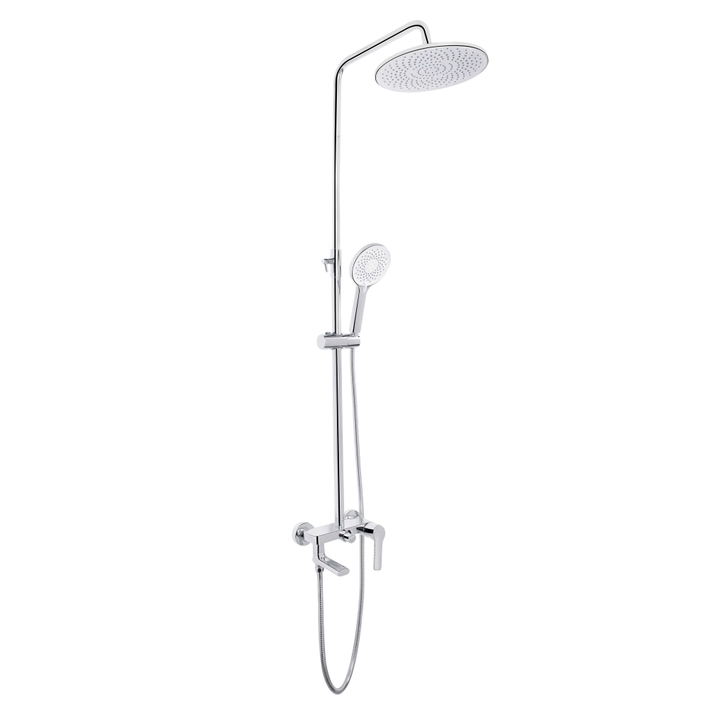 Душевая система с изливом Qtap Taurus k35 универсальная на три потребителя Chrome (45665) Душевая система с изливом Qtap Taurus k35 универсальная на три потребителя Chrome (45665)