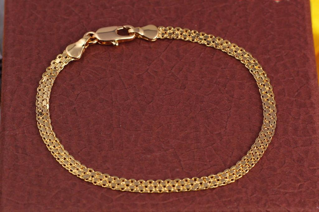 Браслет Xuping Jewelry новый бисмарк 18 см 3,5 мм Золотистый