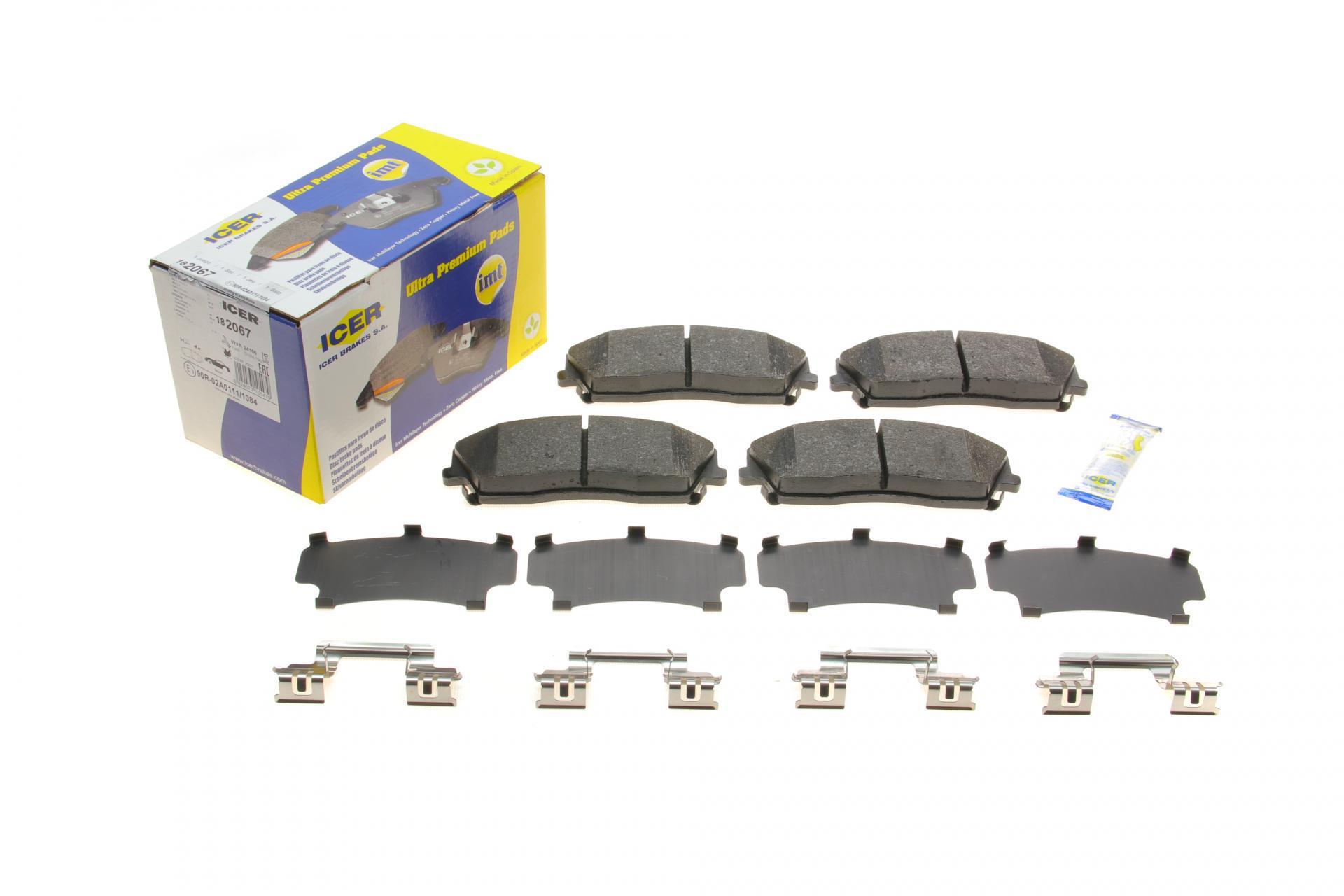 Тормозные колодки передние ICER для Chrysler 300C 04-/300 II 12-/Dodge Challenger 08-/Charger 05- (182067)