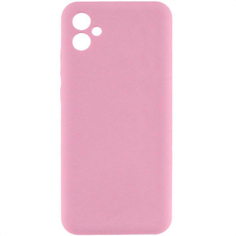 Противоударный чехол TPU GETMAN Liquid Silk Full Camera для Samsung Galaxy A06 Розовый / Pink