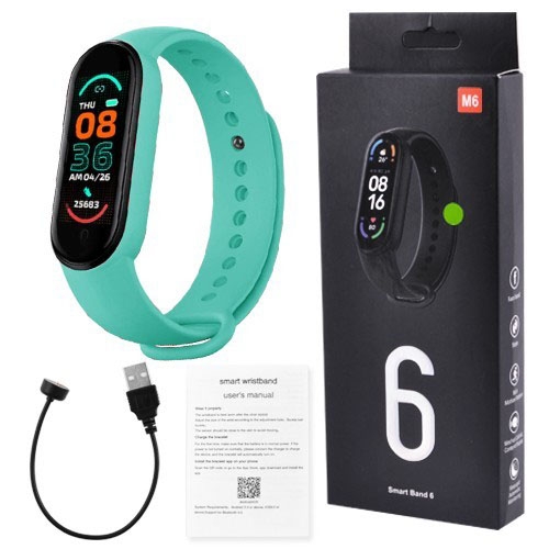 Фитнес-браслет FitPro Smart Band M6 Bluetooth 80 mAh Green (tf4614) - фото 6