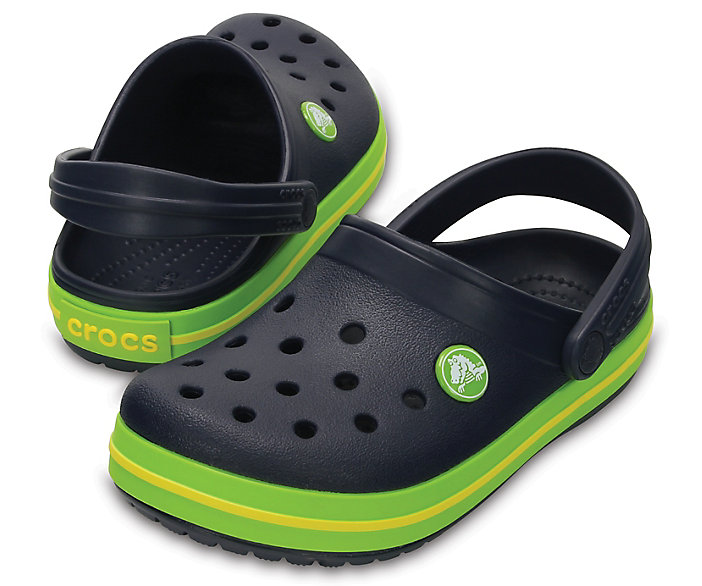 Сабо дитячі Crocs Crocband Clog р. 24/25 Navy/Volt Green (6577)